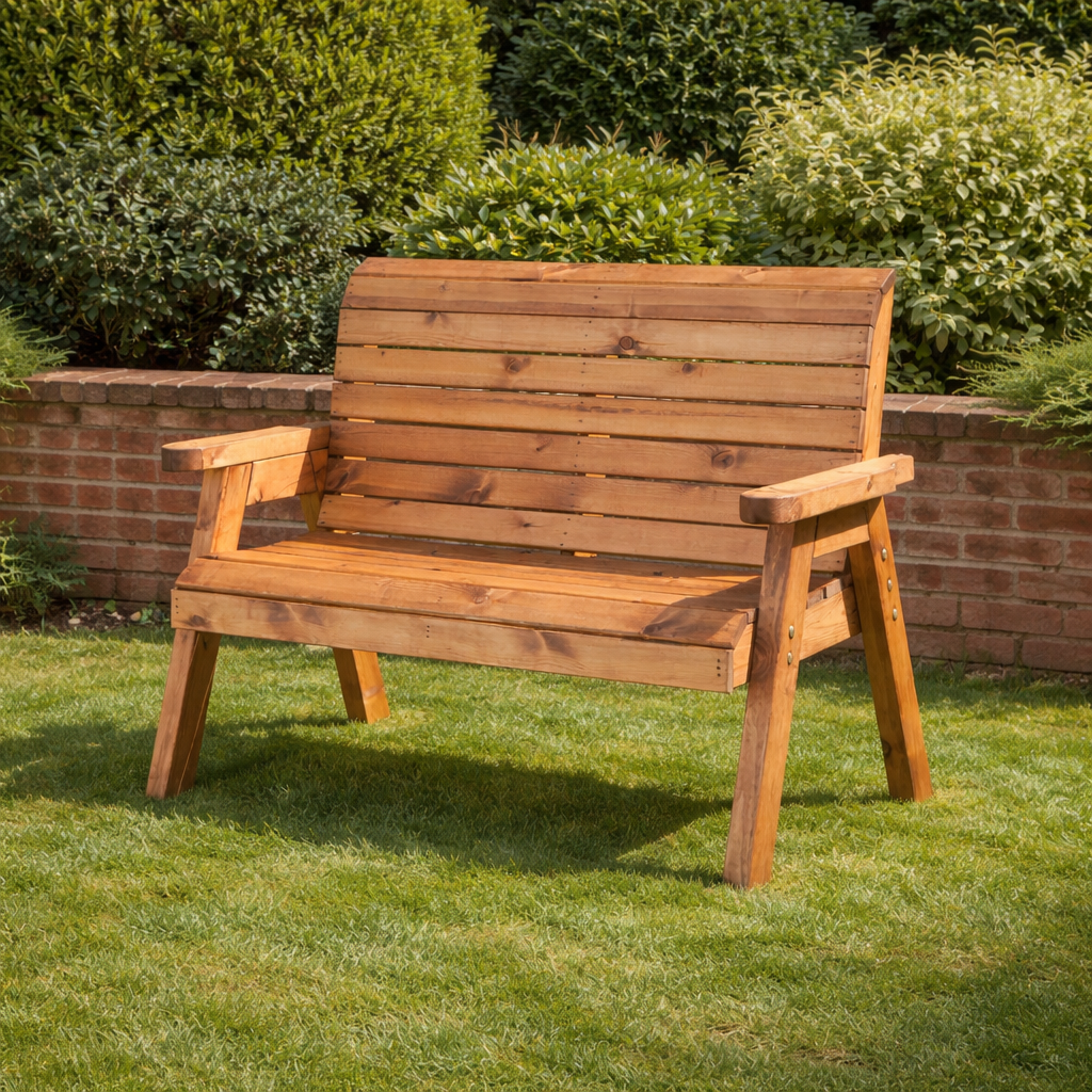 Wooden Garden Bench Two Seater