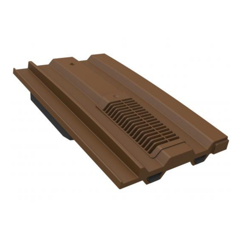 Manthorpe Dark Brown Mini Castellated Roof Tile Vent, Marley Ludlow Plus Redland Sandtoft