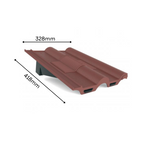 Manthorpe Antique Red Double Roman Roof Tile Vent & Adapter / Marley Ludlow Redland Sandtoft