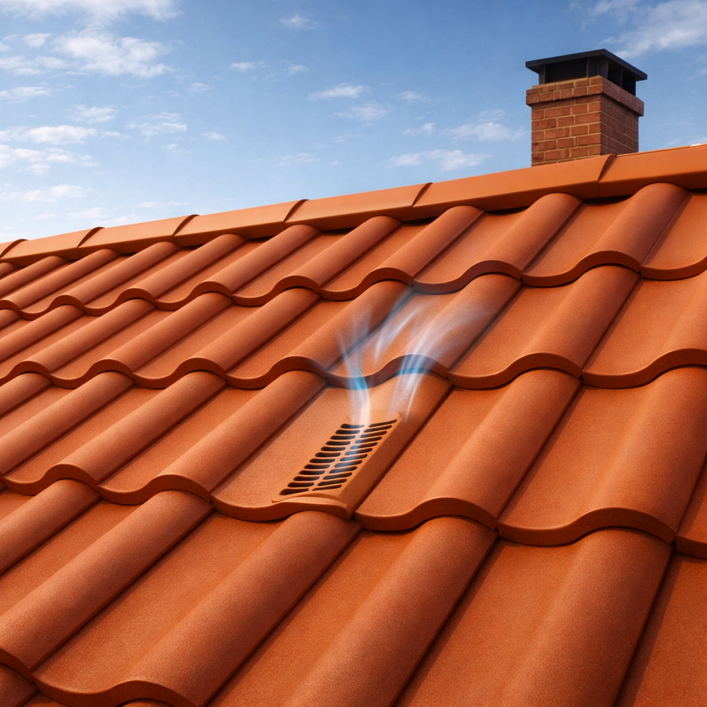 Timloc Red Single Pantile Roof Tile Vent with Adapter