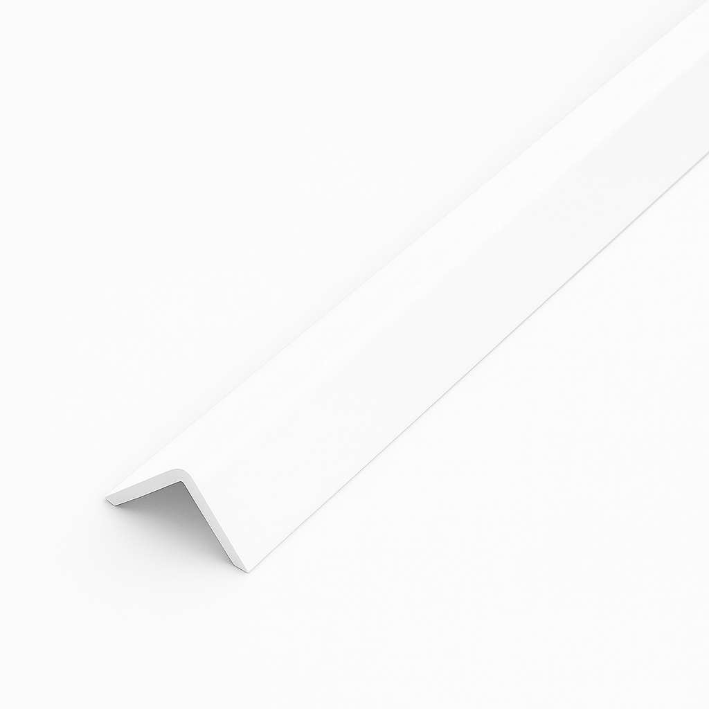 White 1 Metre UPVC Angle 25mm x 25mm Corner Trim