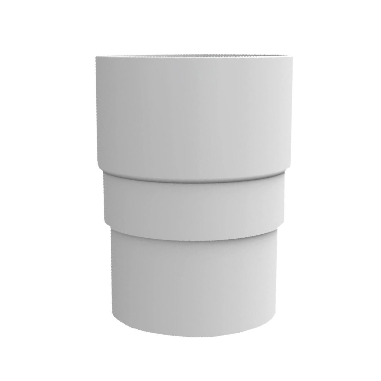 1 x White Round Downpipe Connector Freeflow