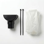 Black 10m Round Gutter Stop End Outlet Kit 112mm