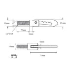 Antiluce Fastener 75mm Threaded Drop Lock Bolt On Catch for Trailers & Tailgates