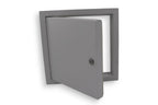 Manthorpe Lockable Fire Rated Access Panel – 1 Hour Rated, Flush Fit, White Plastic Inspection Hatch for Ceilings & Walls
