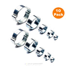 10 x W1 Double Ear Clamps  [ 9 - 11mm ]       (0122) ^^