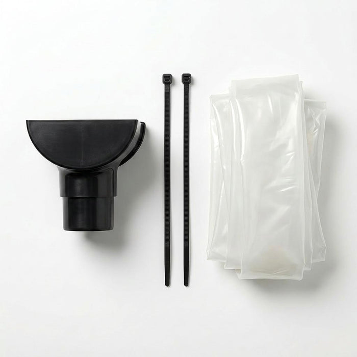 Black 5m Round Gutter Stop End Outlet Kit 112mm