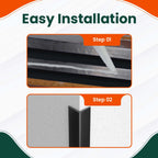 5x Black PVC Angle Trim 40mm x 40mm x 1m – Edge & Corner Protector