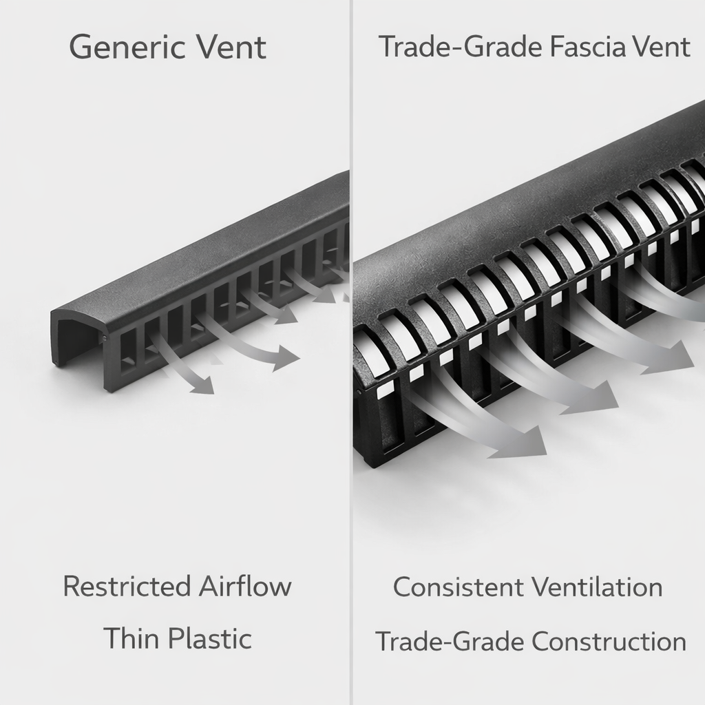 20 x Easy Trim Over Fascia Vent 25mm x 1 Metre