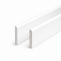 2 x White Plastic UPVC Trim 90mm x 1 Metre