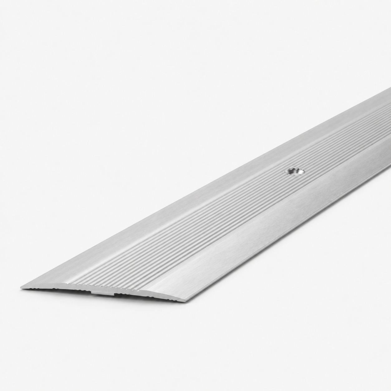 Aluminium Flooring Cover Edge, Silver Transition Strip Trim, 60mm x 89.5cm Doorway Profile for Surface Protection
