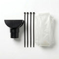 Black 30m Round Gutter Stop End Outlet Kit 112mm