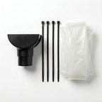 Black 30m Round Gutter Stop End Outlet Kit 112mm