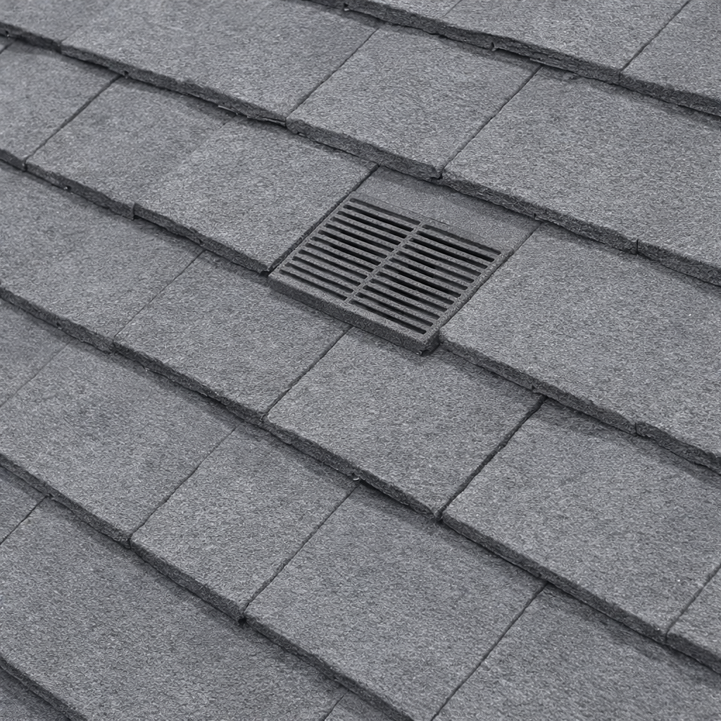 Timloc Grey Plain Roof Tile Vent with Adapter