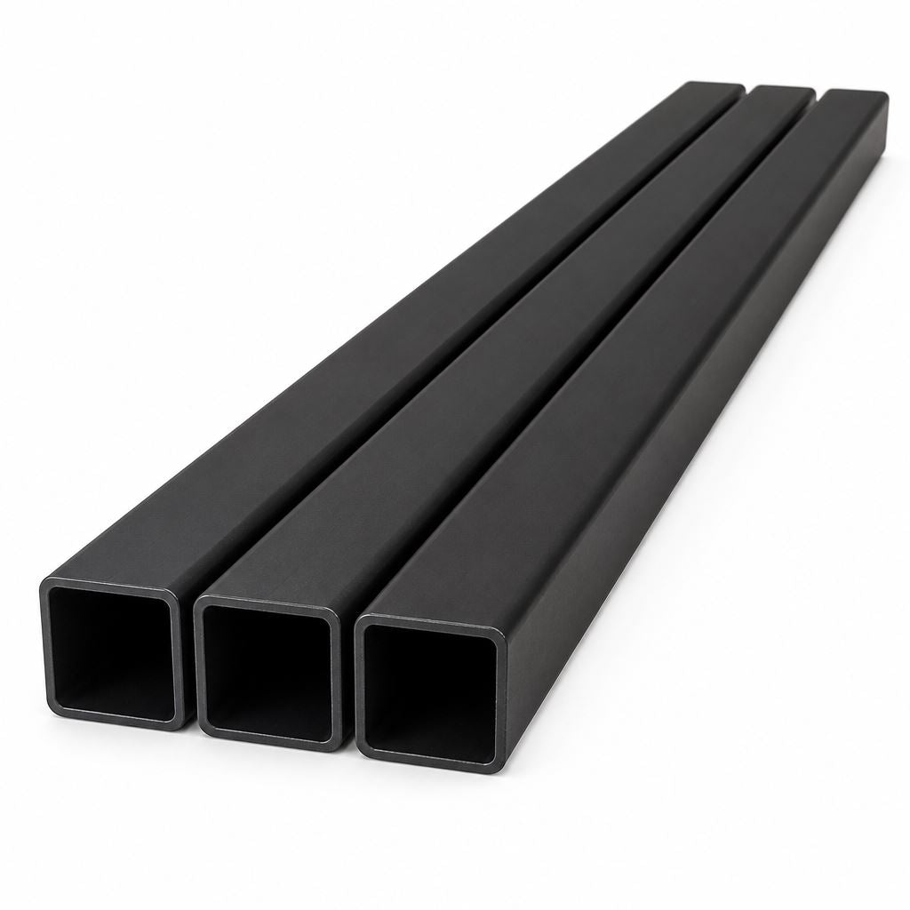 3 x 25mm Black PVC Box Section 1 Metre Length