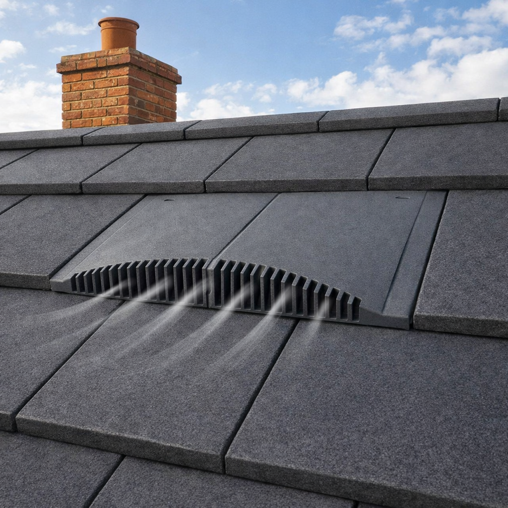 Timloc Brown Interlocking Plain Roof Tile Vent