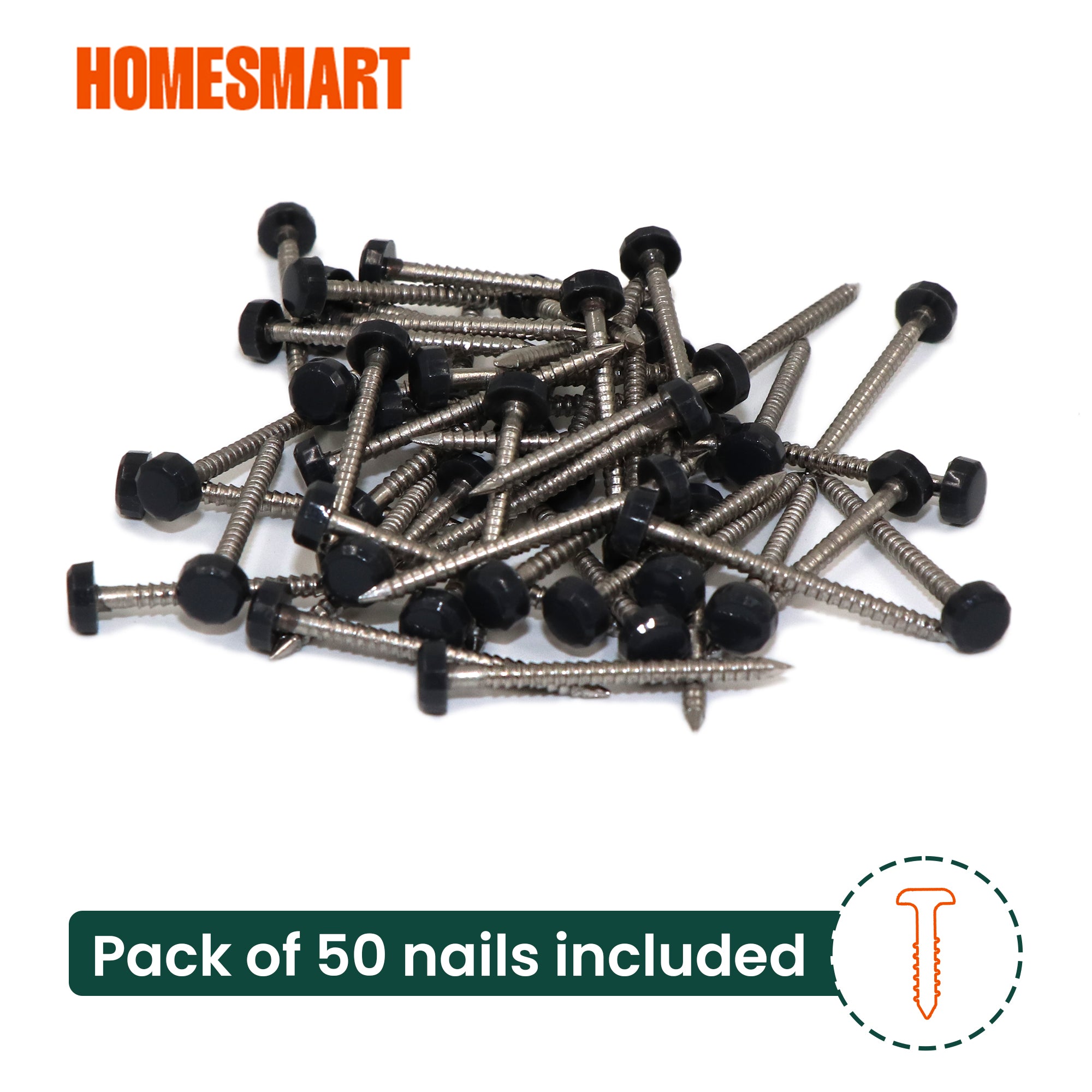 Anthracite Grey UPVC Poly Top Pins Stainless Steel