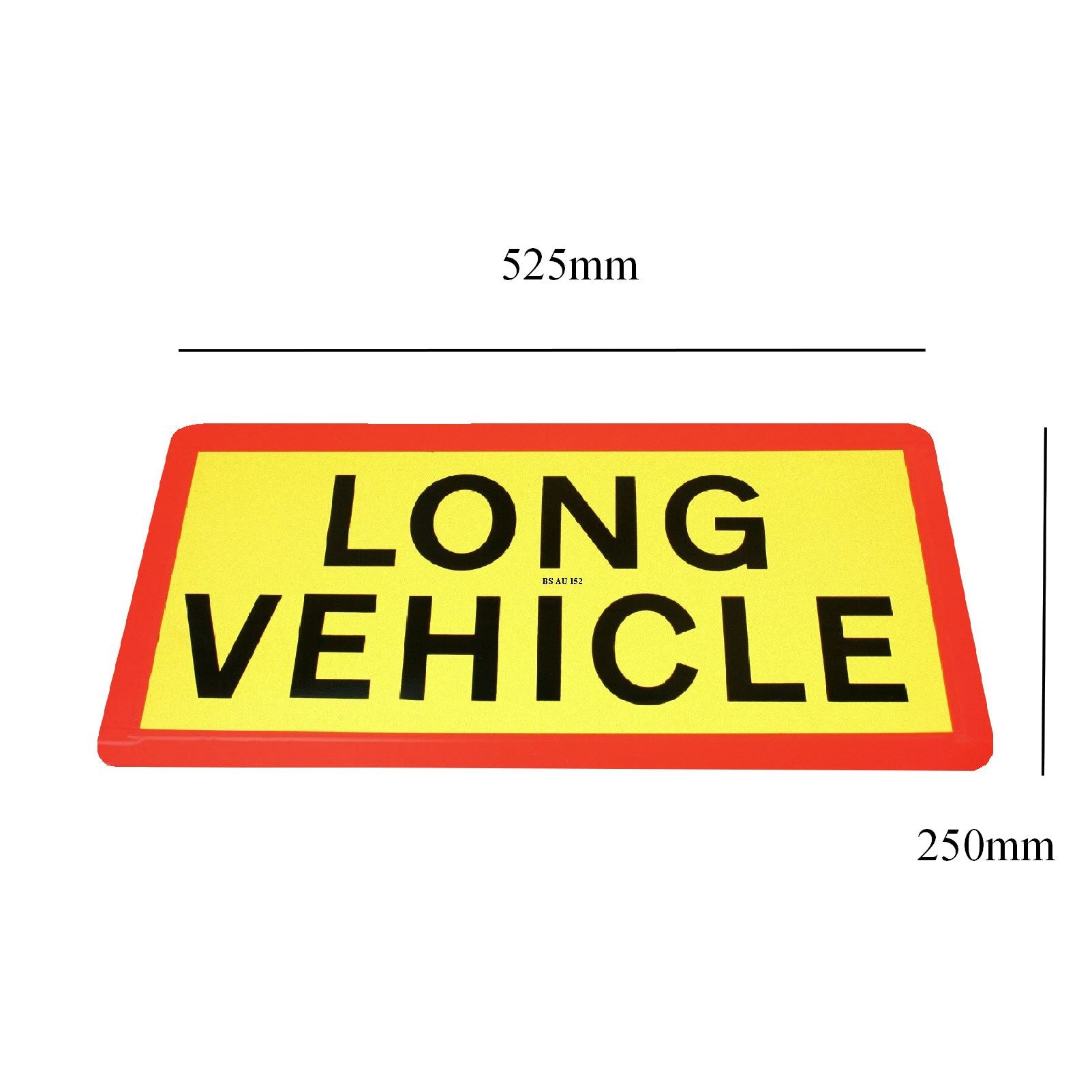 2 x Long Vehicle Aluminium UK Marker Boards, Type 5 BS AU152, Size: 525 x 250mm