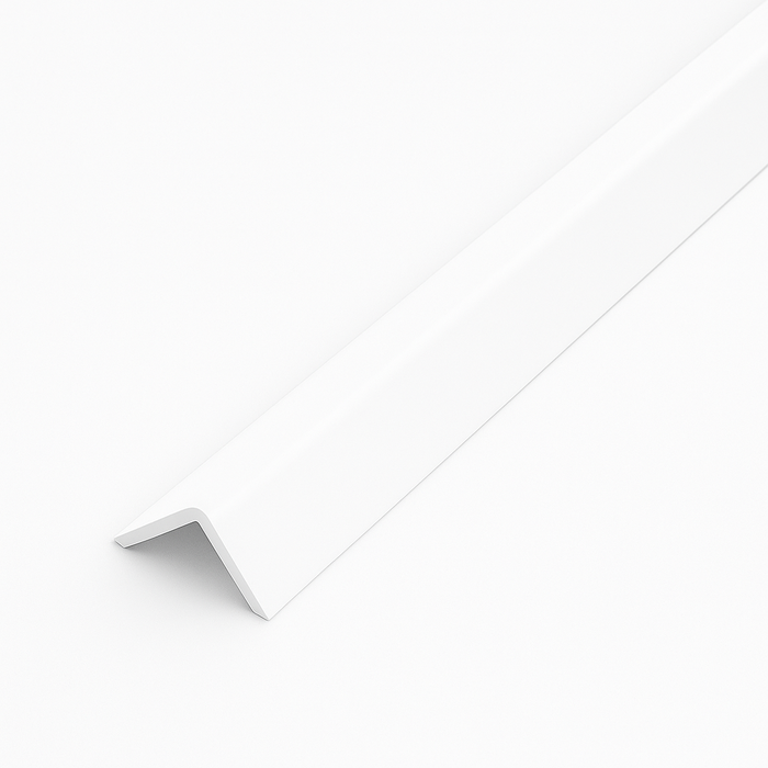 25 Pack White 1 Metre UPVC Plastic Rigid Angle 50 x 50mm Corner Cover Trim 90 Degree