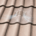 Double Pantile Roof Tile Vent - Brown (With Pipe Adapter)