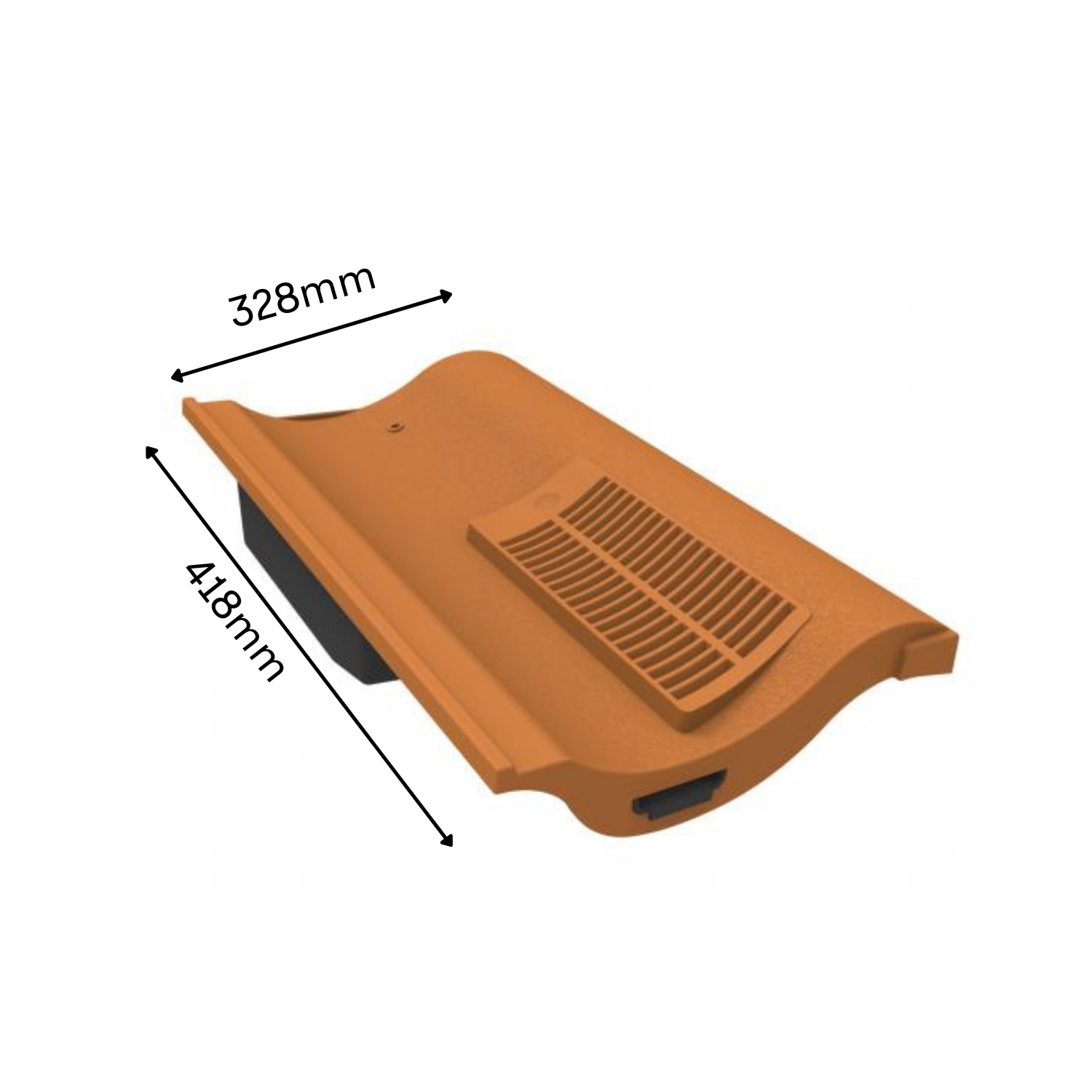 Manthorpe Terracotta Single Pantile Roof Tile Vent, Marley Anglia, Redland & Sandtoft