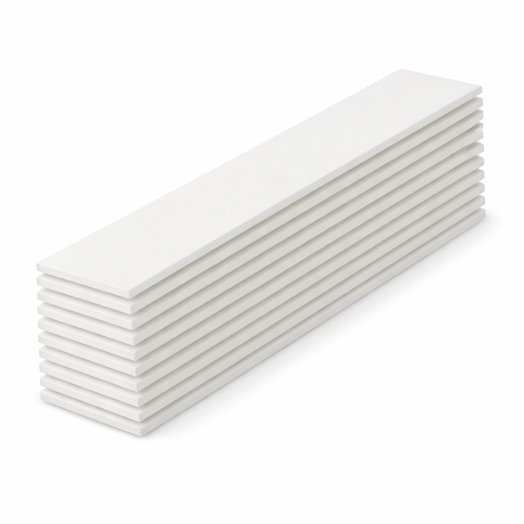 10 x 12mm White PVC Flat Bar x 1 Metre