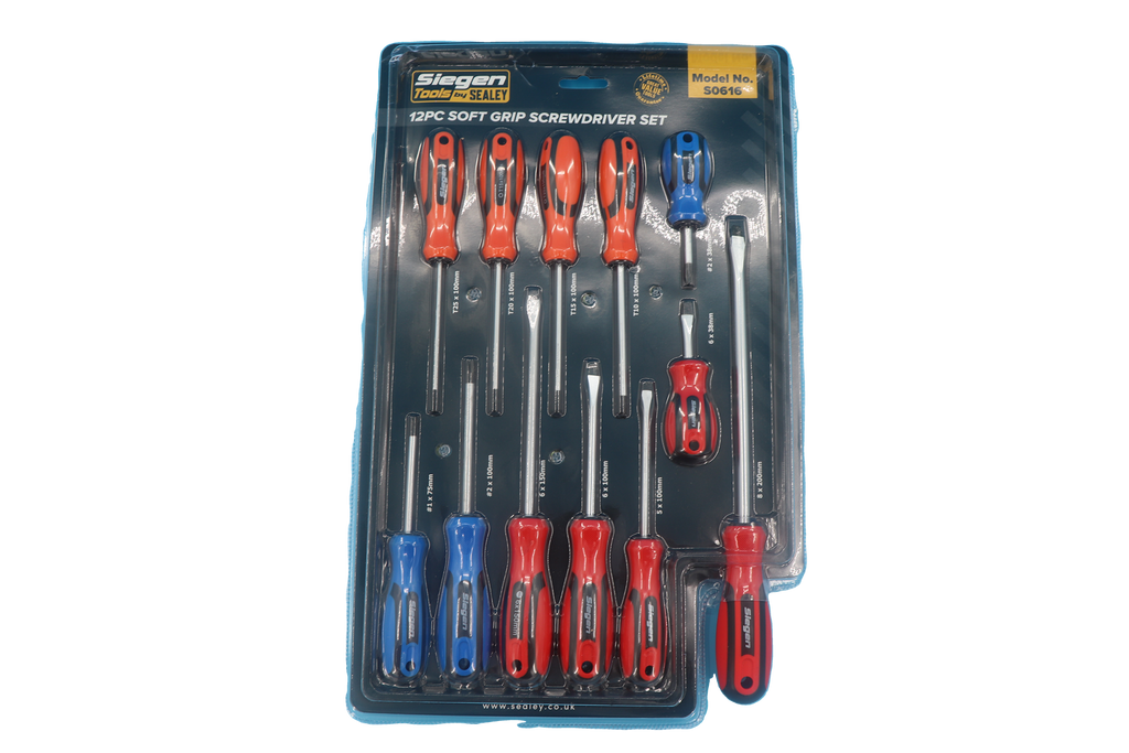 Siegen Soft Grip Screwdriver Set 12pc