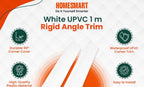 White Rigid Angle 10mm x 10mm x 1  Metre