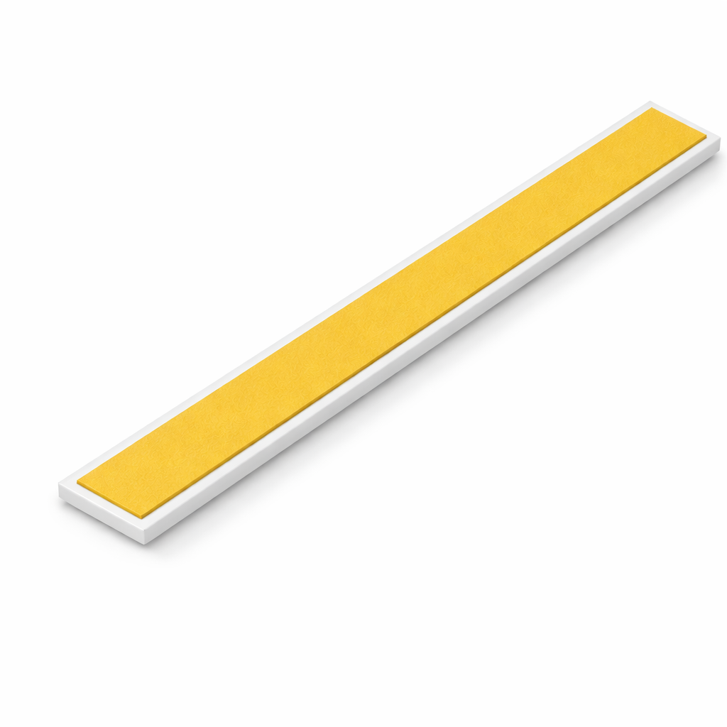 1 x 12mm White Adhesive Taped PVC Flat Bar x 1 Metre