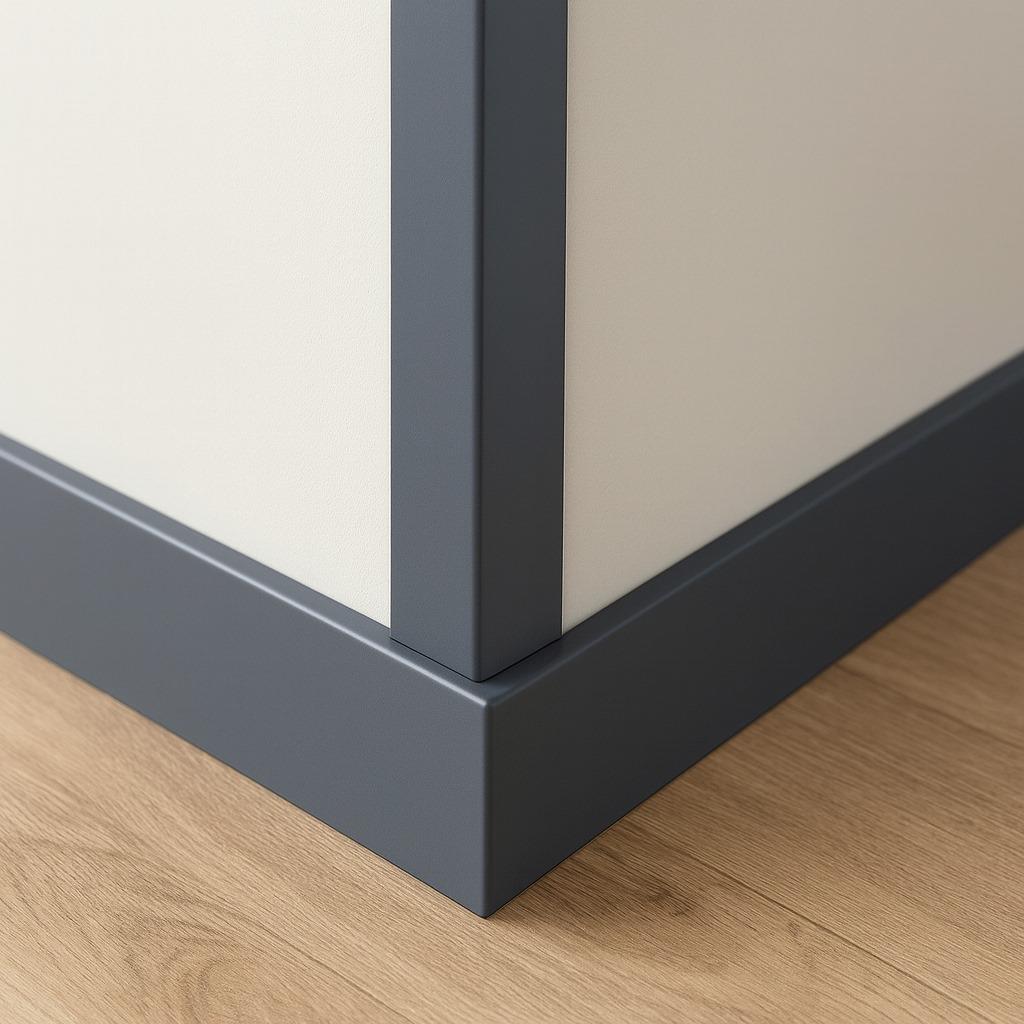 5 x Anthracite Grey 1 Metre UPVC Plastic Rigid Angle 10 x 10mm Corner Cover Trim 90 Degree