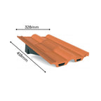 Manthorpe Terracotta Double Roman Tile Vent with Adaptor Kit for Concrete Tile Roofs
