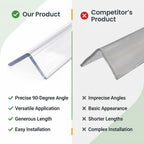 20 x 40x40mm Clear Angles x 1 meter