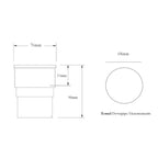 1 x Black Round Downpipe Connector Freeflow