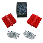 200 x Pozi Screws 40mm  200 x Red Raw Wall Plugs
