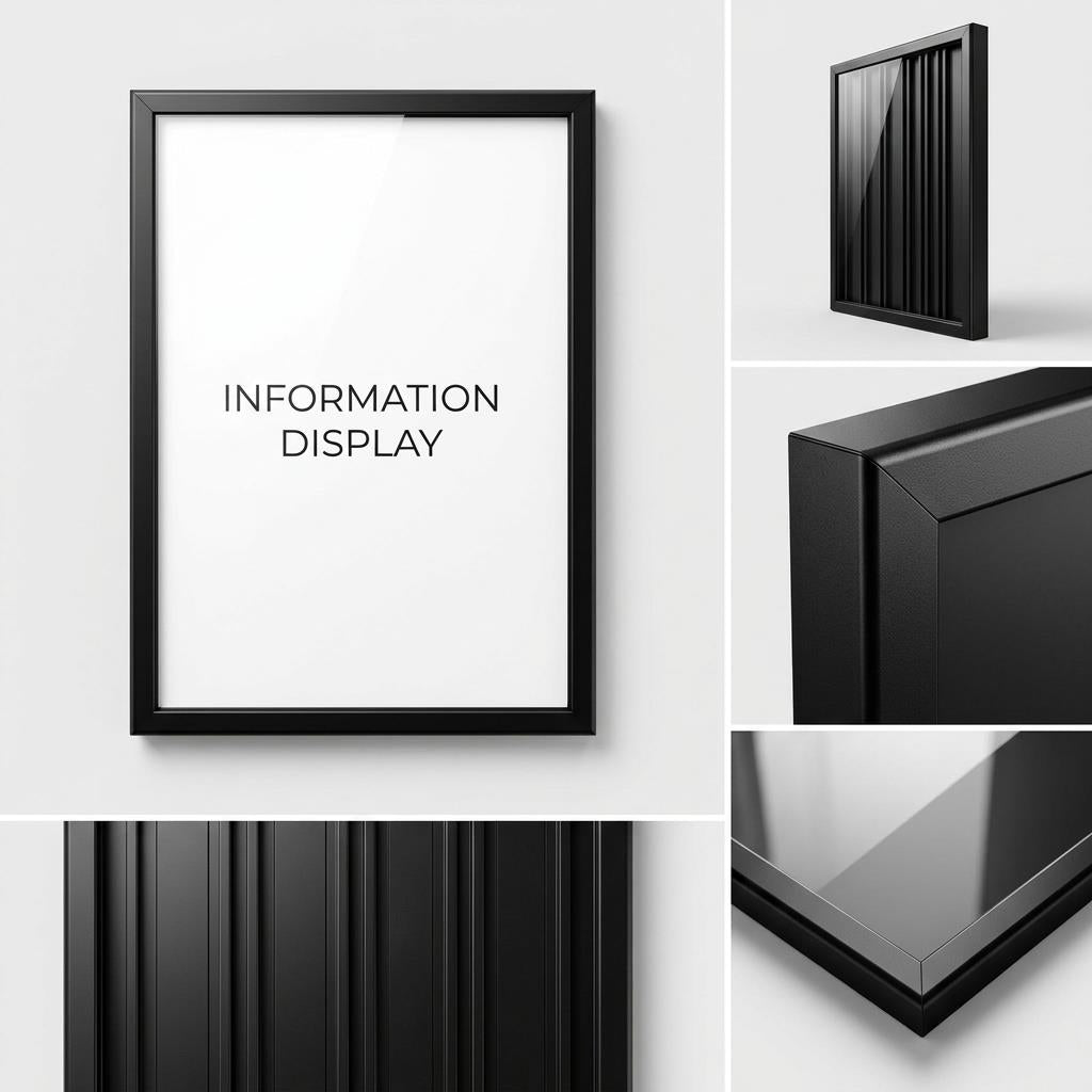 Matte Black Outdoor 720 x 295mm Display Case