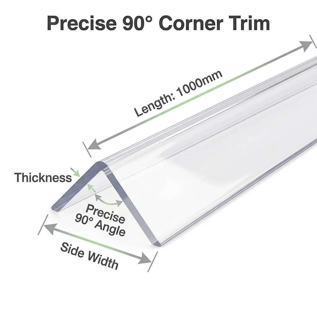 1 x 10x10mm Clear Angles x 1 meter