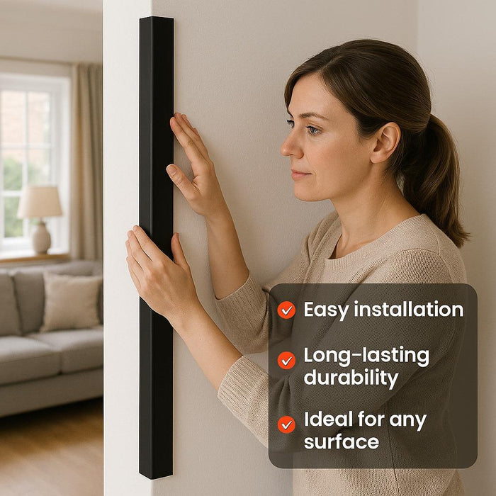 25 Pack Black 1 Metre UPVC Plastic Rigid Angle 50 x 50mm Corner Cover Trim 90 Degree