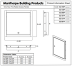 Manthorpe Fire Rated Access Panel – 1 Hour Rated, Flush Fit, White Plastic Inspection Hatch for Ceilings & Walls