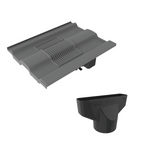 Timloc Grey Castellated Roof Tile Vent with Adapter