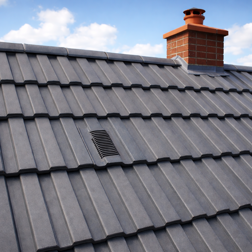 Timloc Terracotta Mini Castellated Roof Tile Vent with Adapter