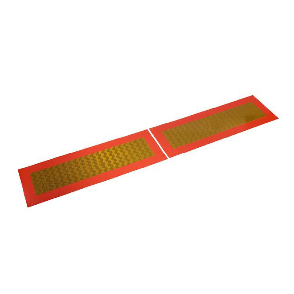 2 x  Aluminium UK Standard Rear Vehicle Marker Boards, ECE70, Size: 565 x 195mm