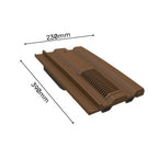 Manthorpe Brown Mini Castellated Tile Vent with Adaptor Kit for Clay and Concrete Tile Roofs