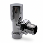 Chrome Radiator Valve Angled 15mm