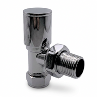 Chrome Radiator Valve Angled 15mm