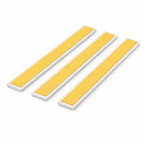 3 x 75mm White Adhesive Taped PVC Flat Bar x 1 Metre