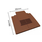 Manthorpe Brown Plain In Line Roof Tile Vent & Pipe Adaptor / for concrete and clay Tiles