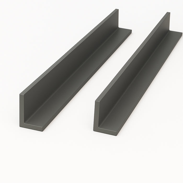 2 x Anthracite Grey Unequal Angle 50mm x 25mm x 1  Metre