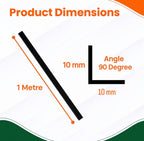 4 Pack - White Rigid Angle Trim - 10mm x 10mm x 1 Metre - PVC Corner Protector
