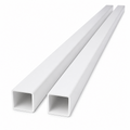 2 x 25mm White PVC Box Section 1 Metre Length