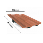 Manthorpe Terracotta Double Pantile Tile Vent